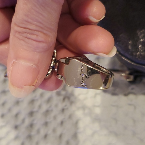 NWT! JUNIOR DRAKE NANO MINI CROSSBODY BOYSENBERRY STUDDED BAG METALLIC P… - Picture 3 of 7